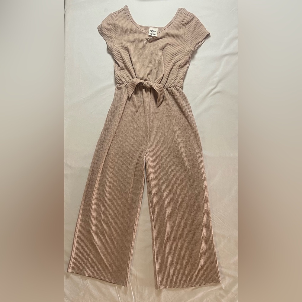 Lily Bleu Ribbed Tan Jumpsuit